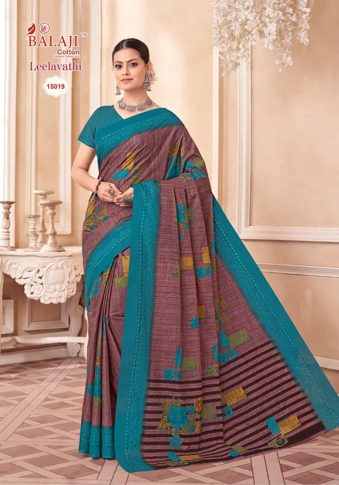 Leelavathi Vol 15 By Balaji Pure Cotton Printed Saree Wholesale Shop In Surat